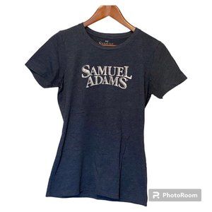 Samuel Adams Beer Blue Women's Size M S/S T-Shirt Boston Beer Sam Adams